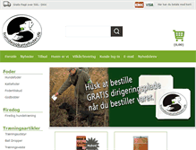 Tablet Screenshot of hundeogkattefodershop.dk